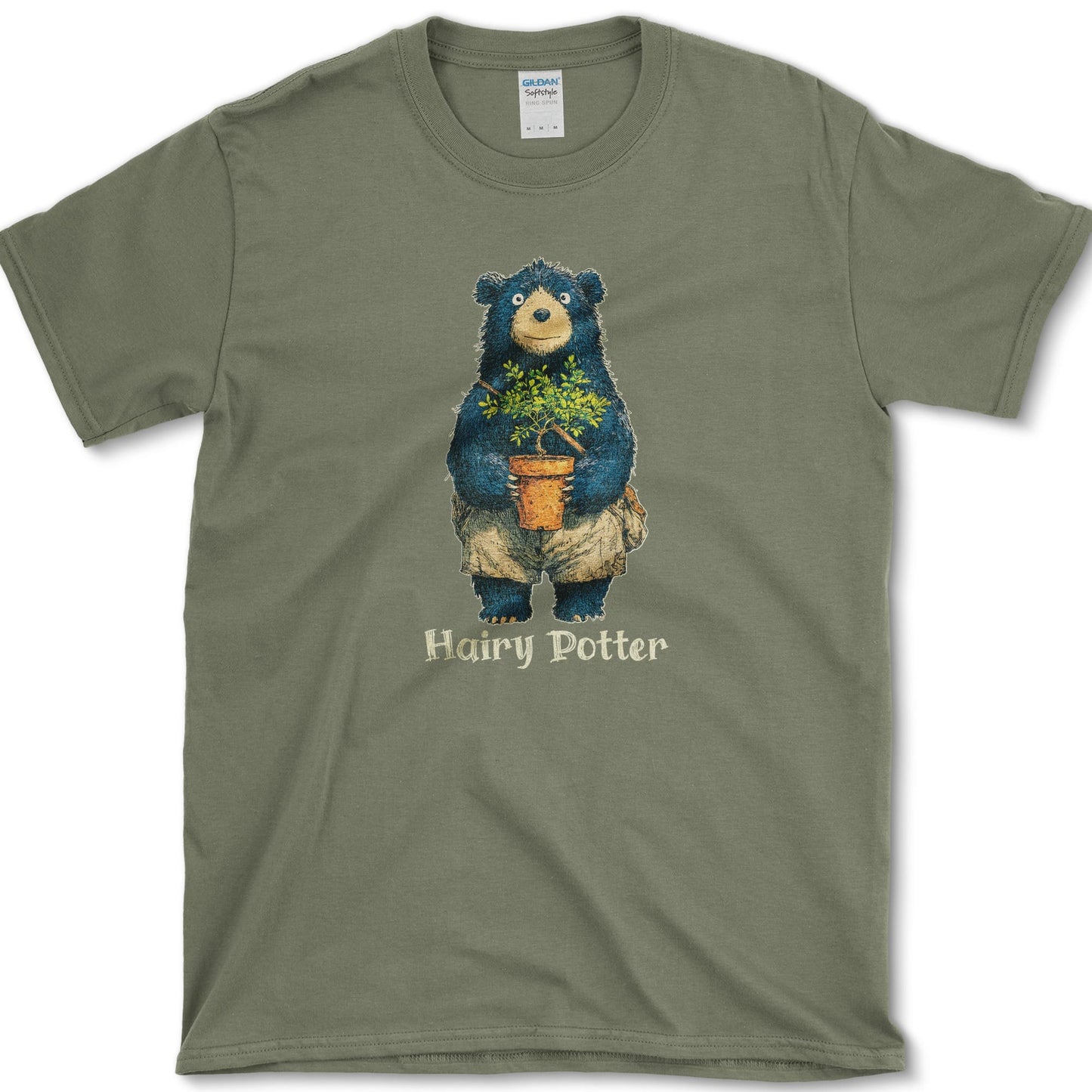 Hairy Potter T-Shirt Essential Tees / S / Military Green Essential Tees