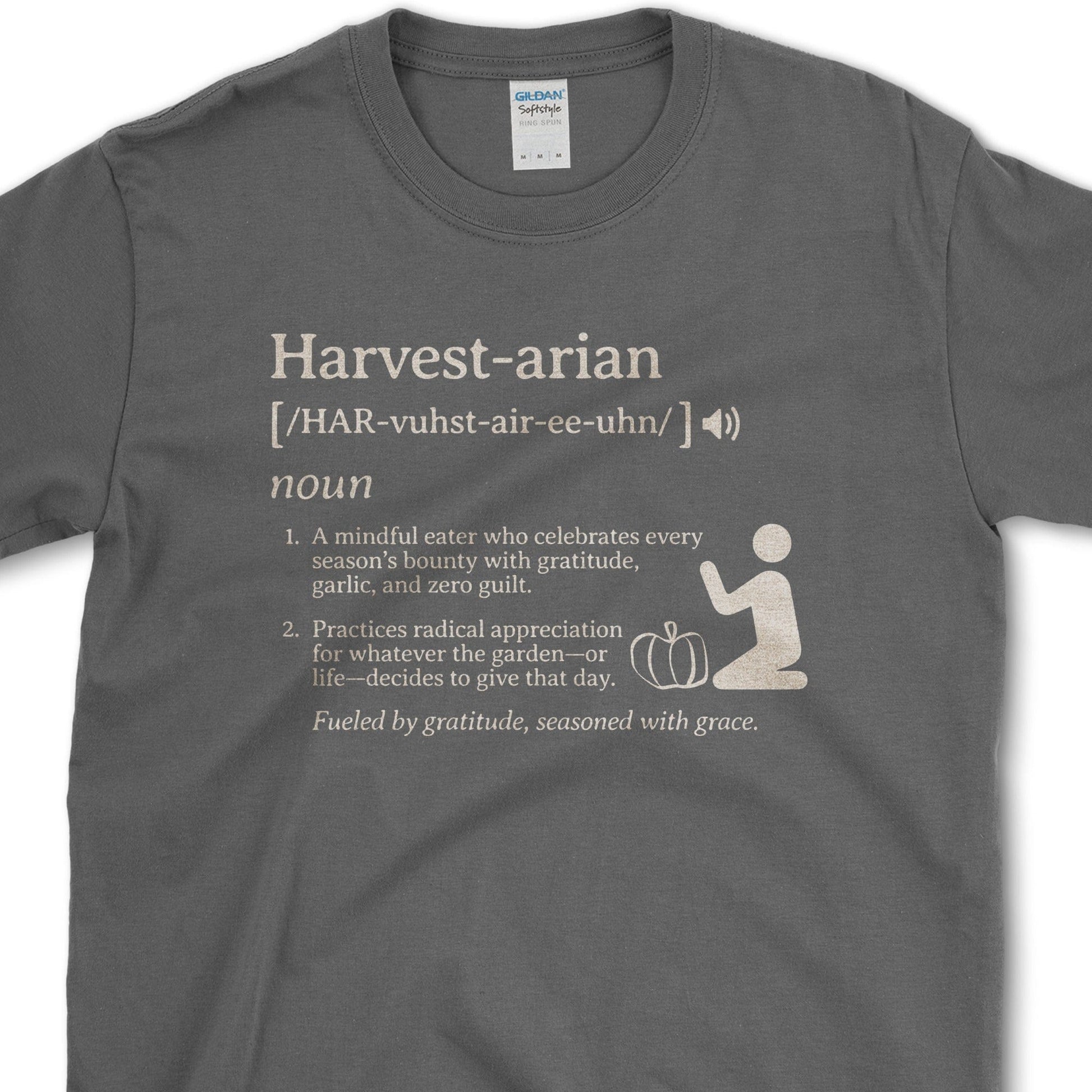 Harvest-arian T-Shirt Essential Tees / S / Dark Heather Physical Item