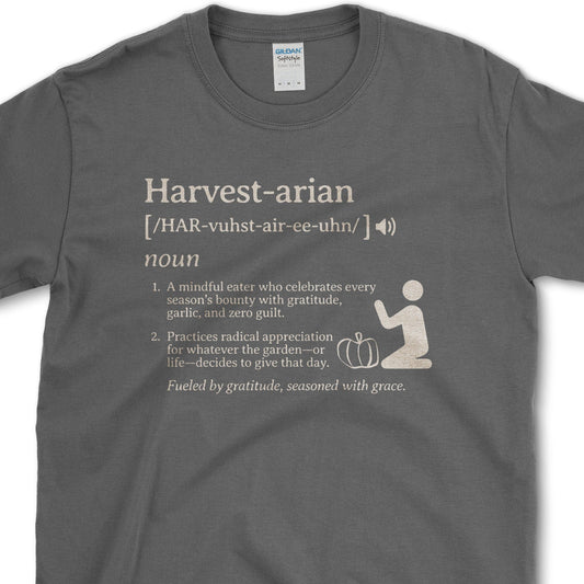Harvest-arian T-Shirt Essential Tees / S / Dark Heather Physical Item