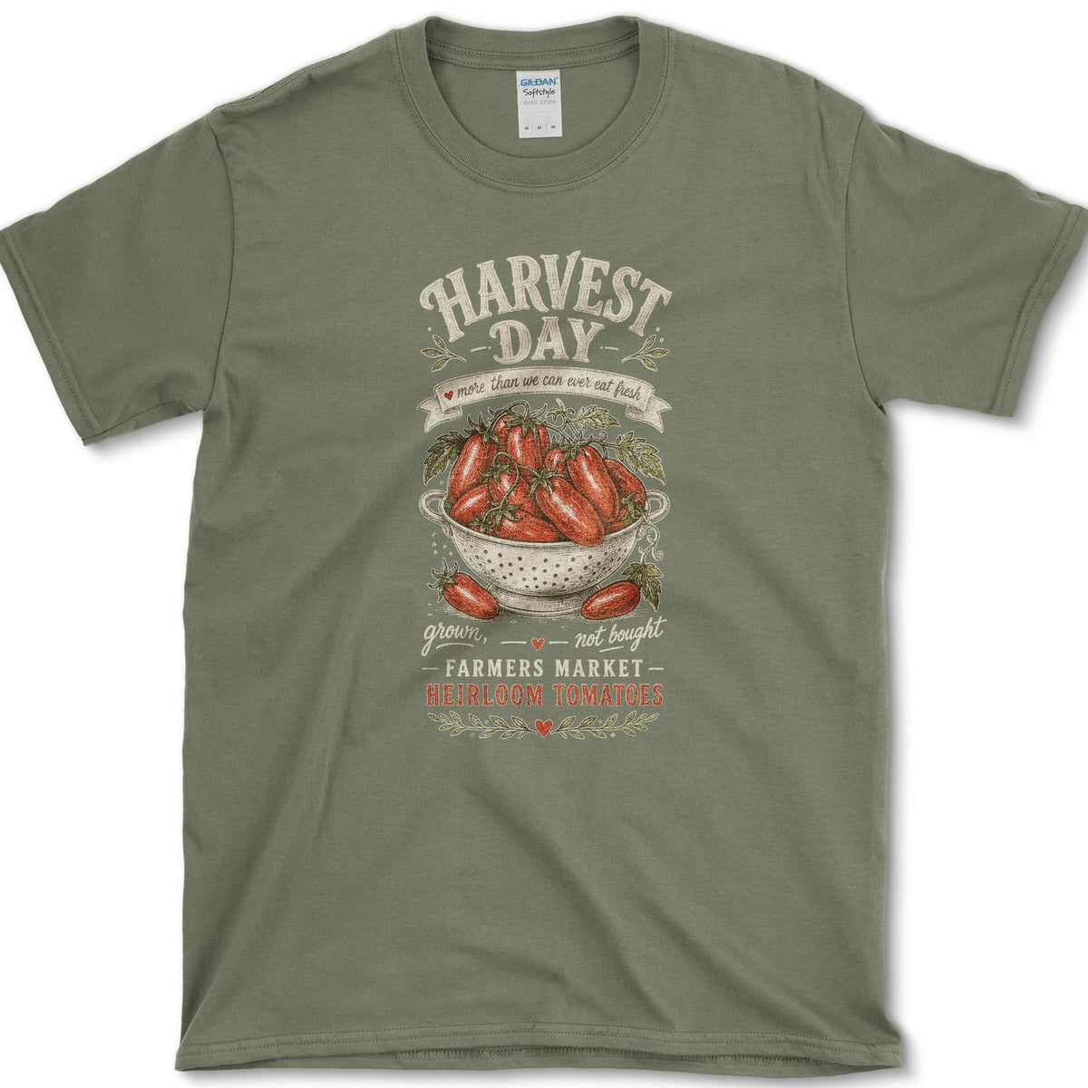 Harvest Day T-Shirt S / Military Green Essential Tees
