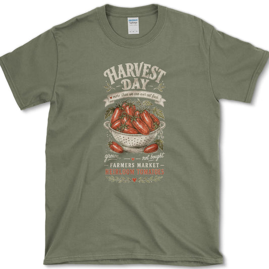 Harvest Day T-Shirt S / Military Green Essential Tees