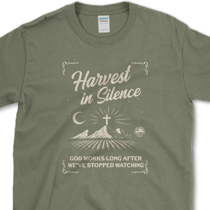 Harvest in Silence T-Shirt Essential Tees / S / Military Green Physical Item