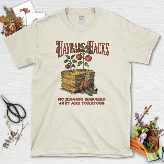 Haybale Hacks Garden T-Shirt Natural / S Physical Item