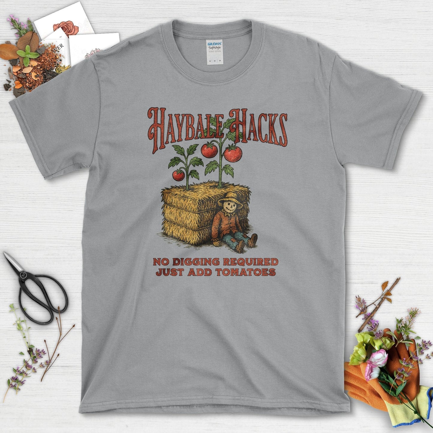 Haybale Hacks Garden T-Shirt Sport Grey / S Physical Item