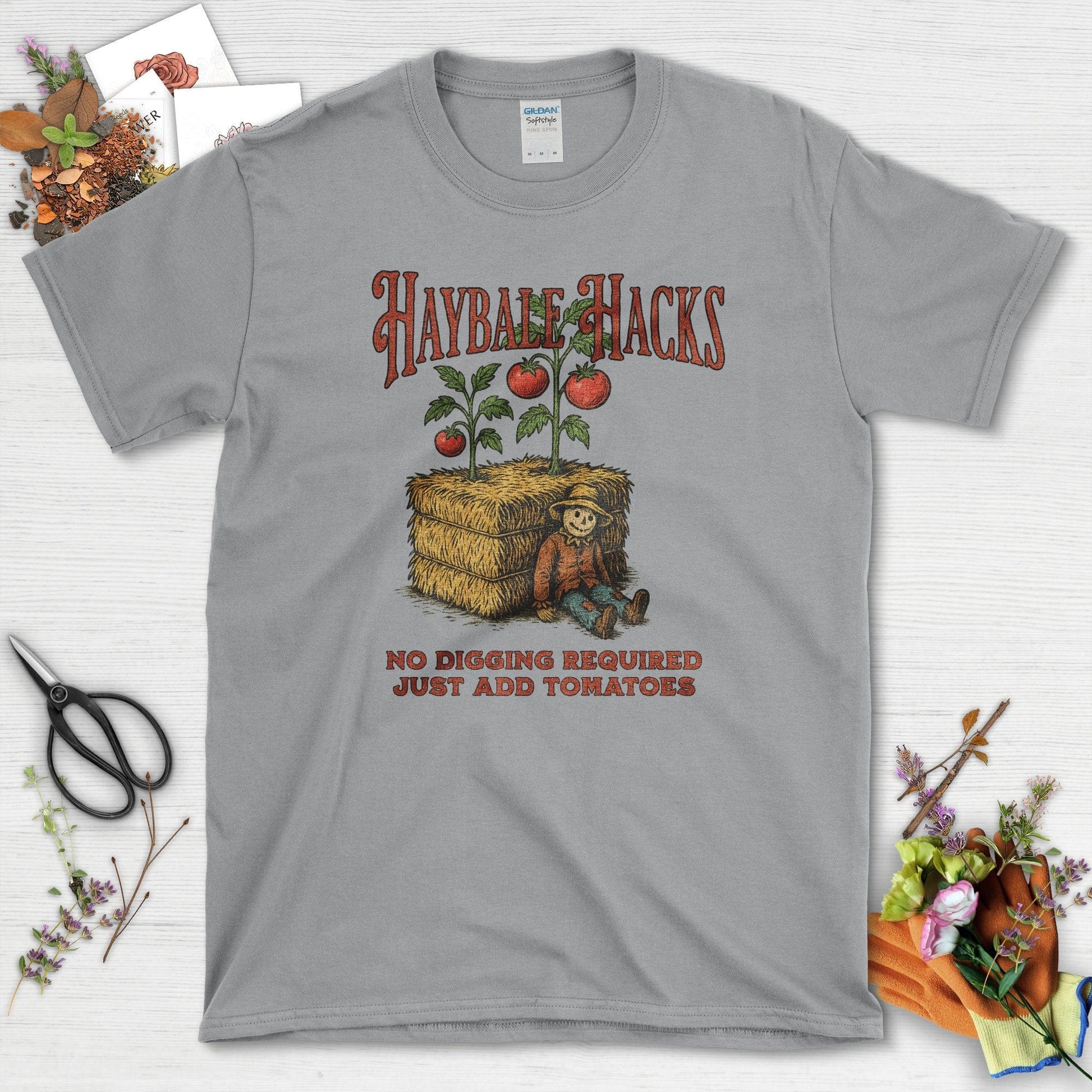 Haybale Hacks Garden T-Shirt Sport Grey / S Physical Item