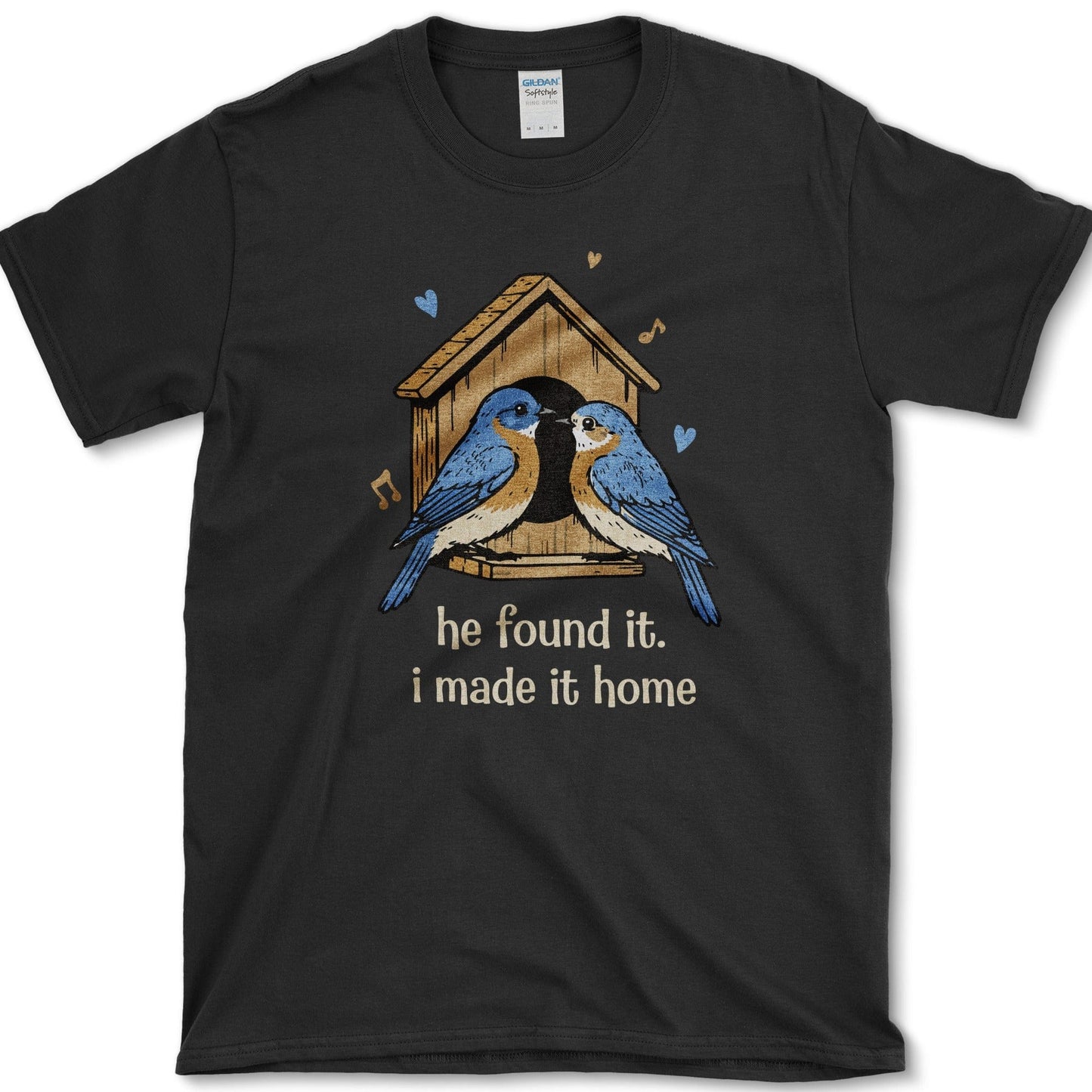 He Found Home T-Shirt Essential Tees / S / Black Physical Item
