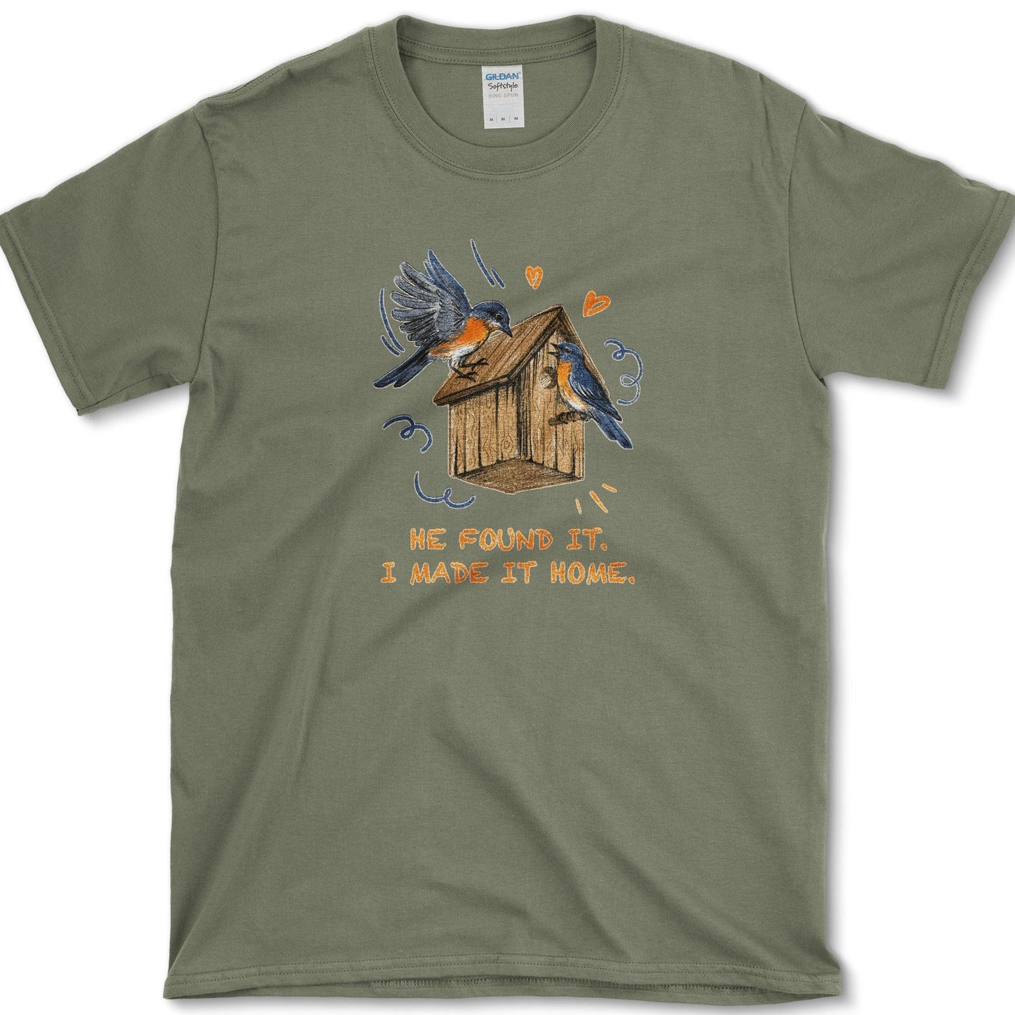 He Found It T-Shirt Essential Tees / S / Military Green Physical Item