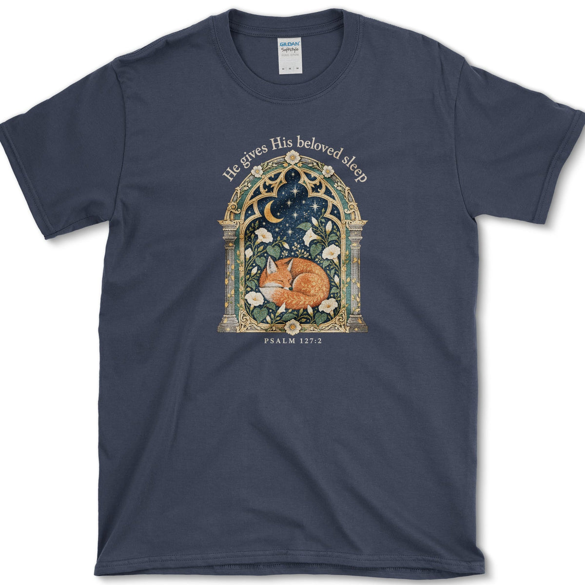 He Gives His Beloved Sleep T-Shirt Navy / S Essential Tees