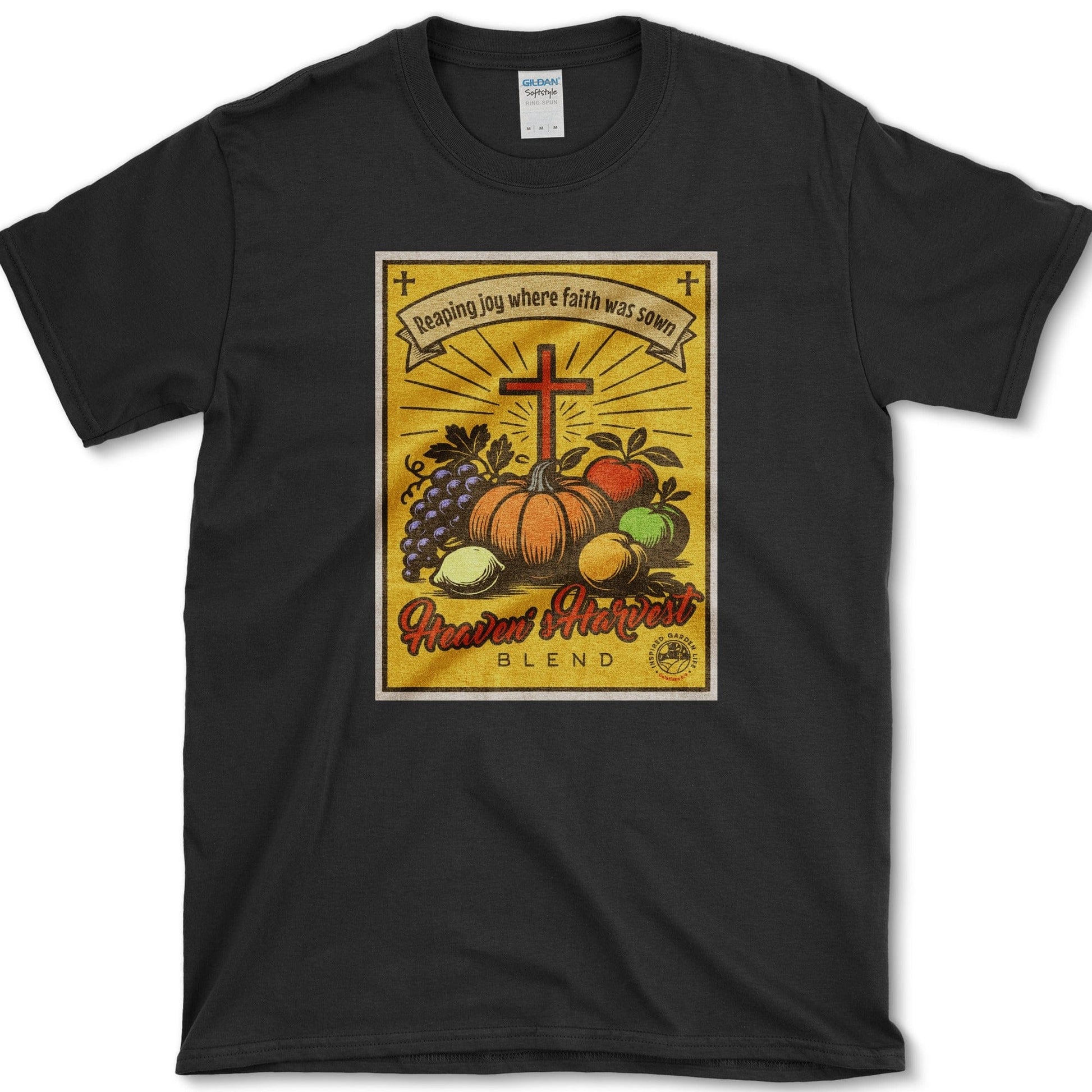 Heaven's Harvest Blend T-Shirt Essential Tees / S / Black Physical Item