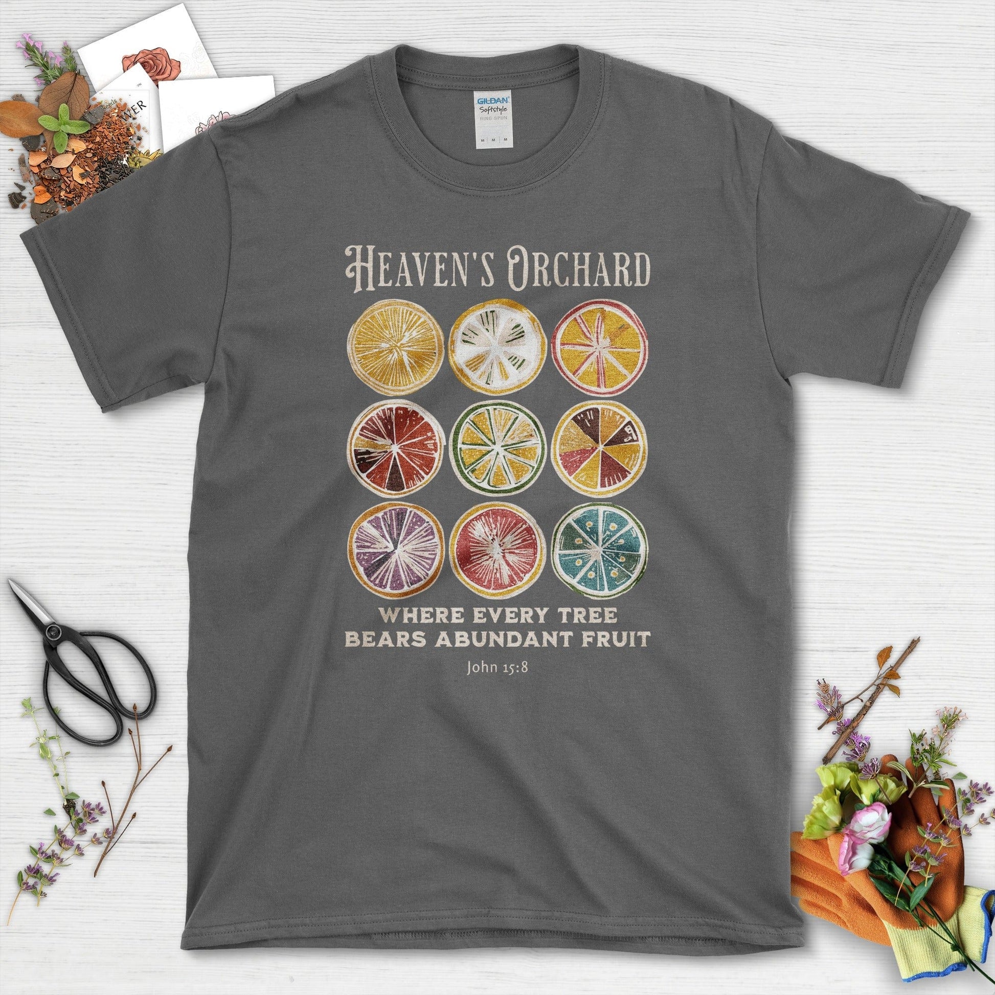 Heaven's Orchard T-Shirt Essential Tees / S / Dark Heather Physical Item