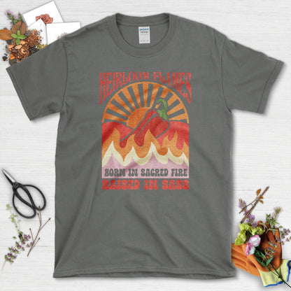 Heirloom Flames Sacred Fire T-Shirt Charcoal / M Physical Item