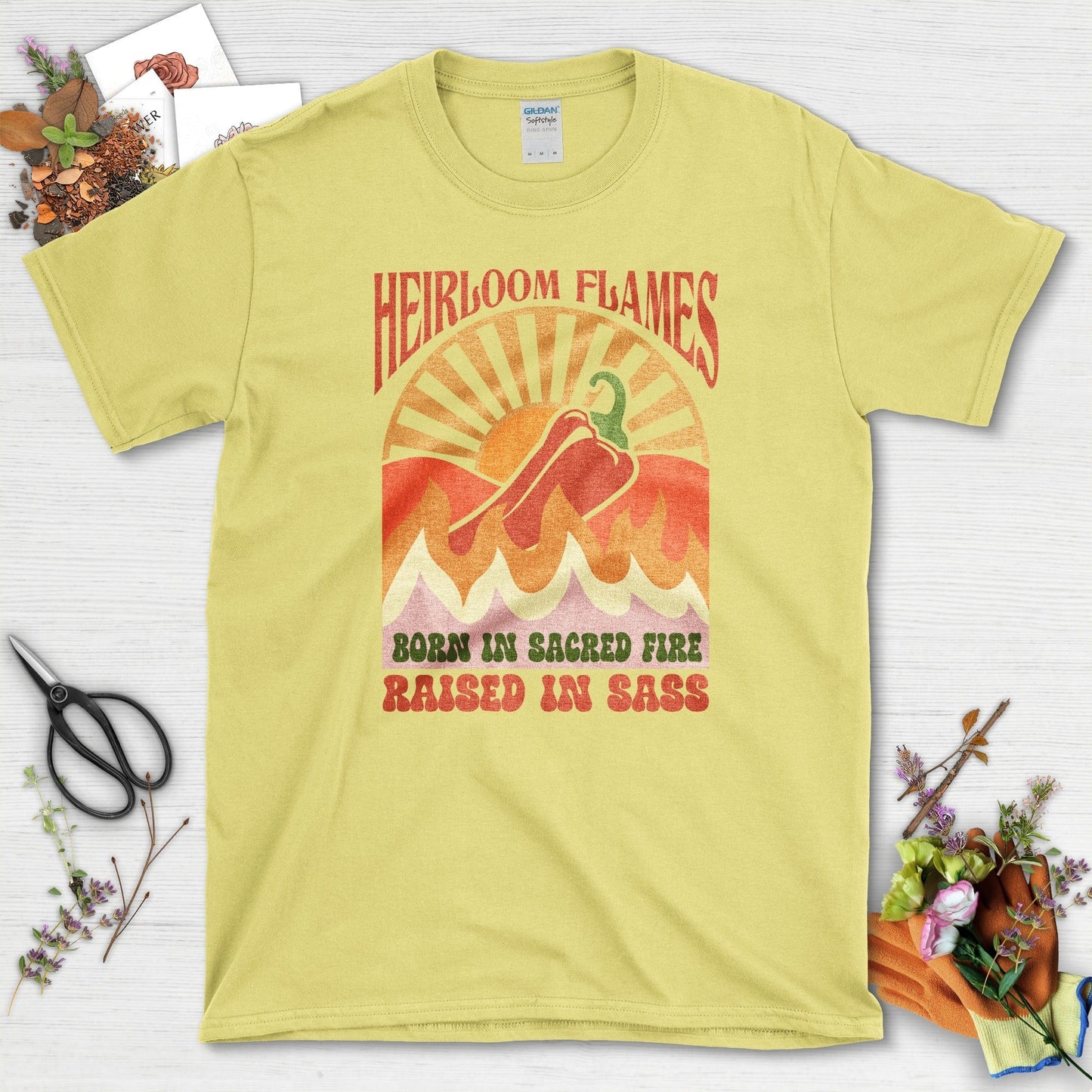 Heirloom Flames Sacred Fire T-Shirt Cornsilk / M Physical Item