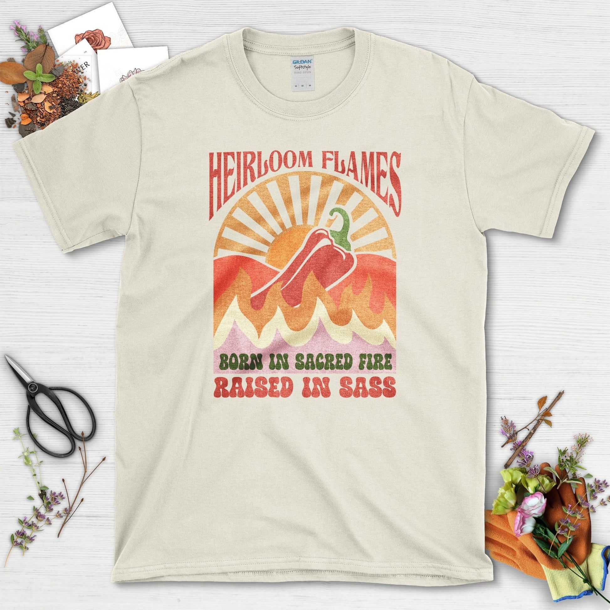 Heirloom Flames Sacred Fire T-Shirt Natural / M Physical Item