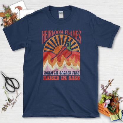 Heirloom Flames Sacred Fire T-Shirt Navy / M Physical Item