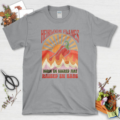 Heirloom Flames Sacred Fire T-Shirt Sport Grey / M Physical Item