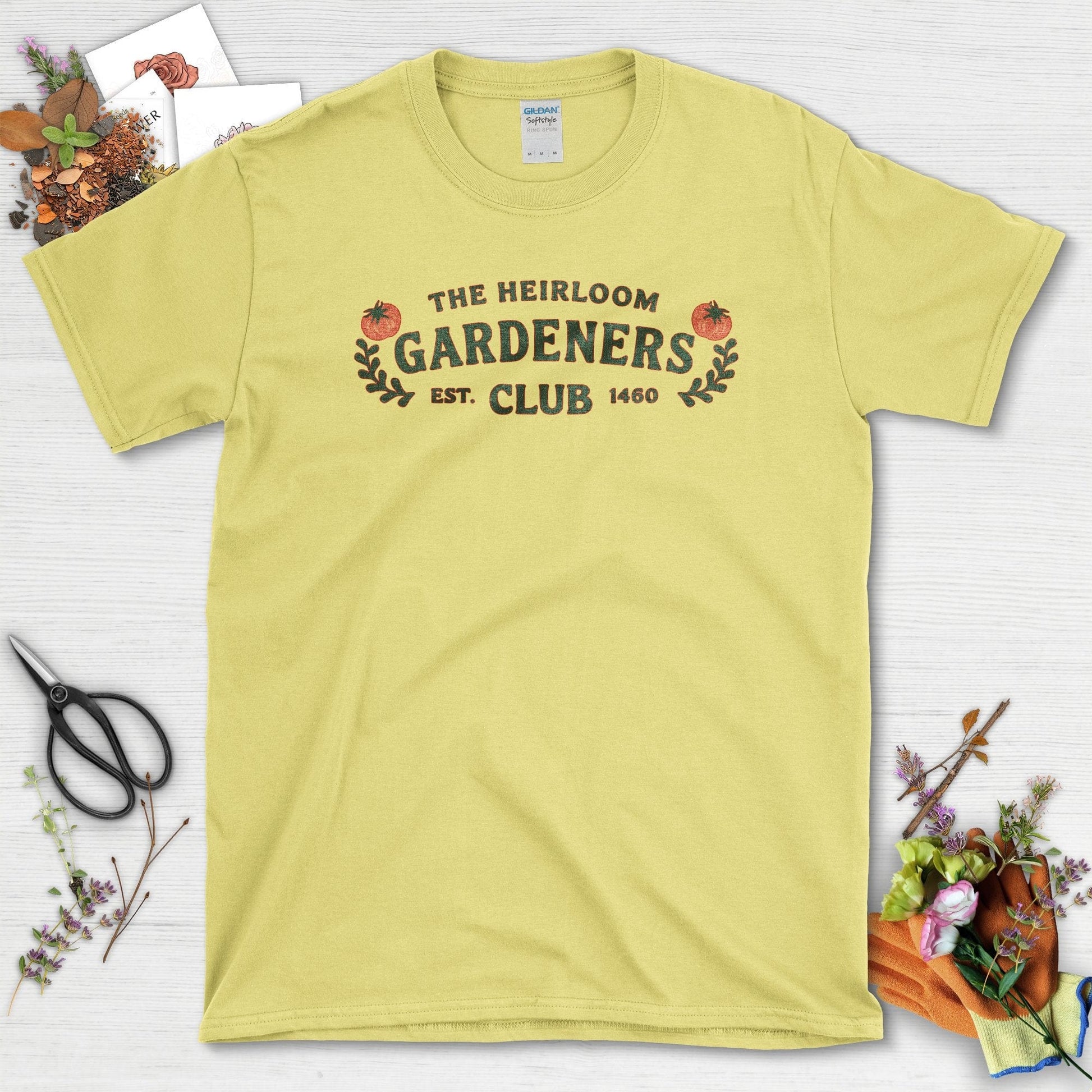 Heirloom Gardeners Club T-Shirt T-Shirts / S / Cornsilk Physical Item