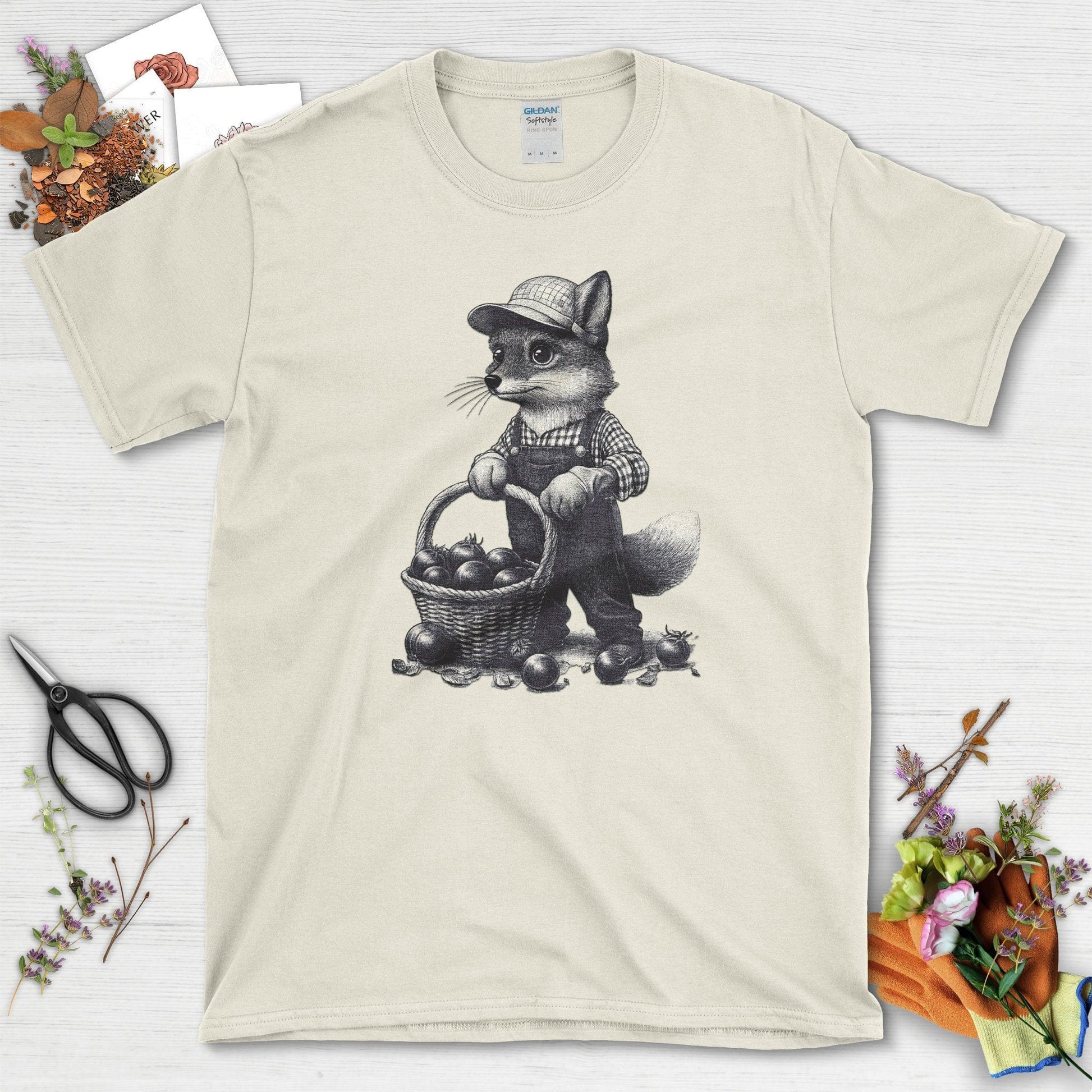 Heirloom Gardening Fox T-Shirt Natural / S T-Shirt