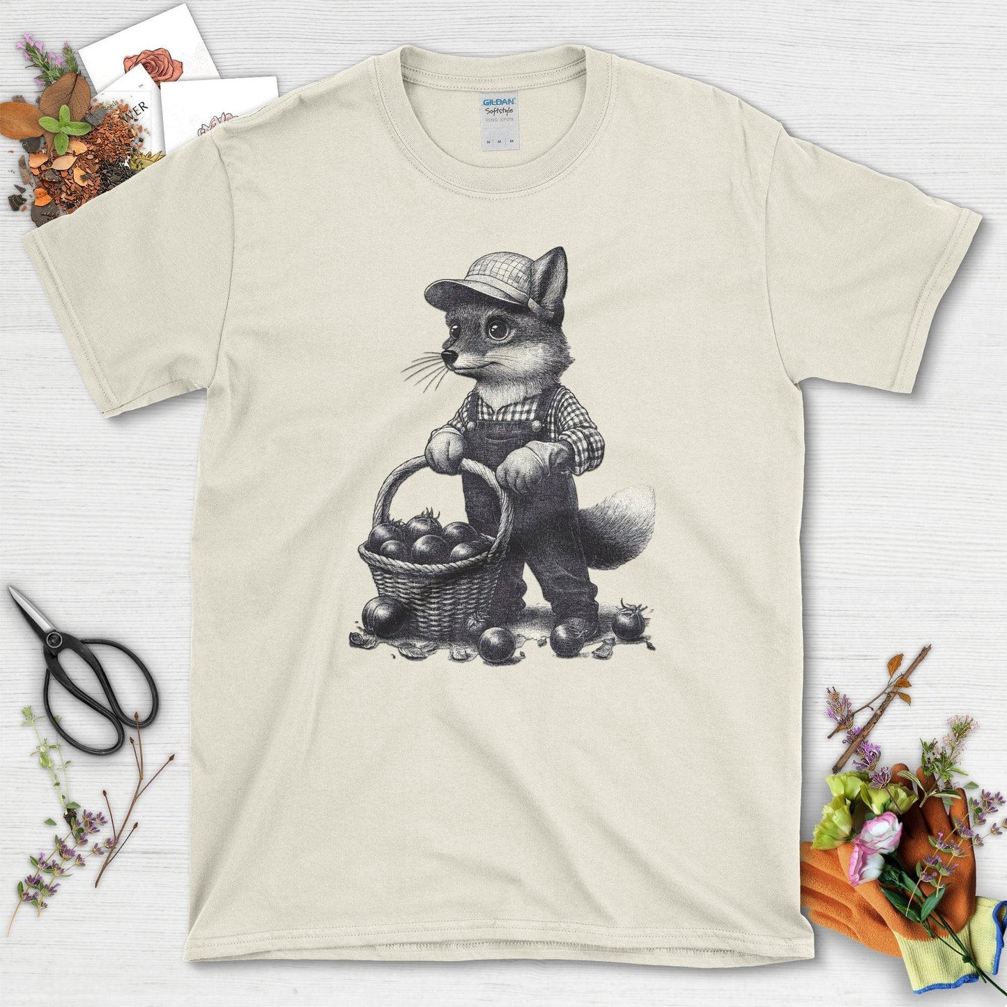 Heirloom Gardening Fox T-Shirt Natural / S T-Shirt