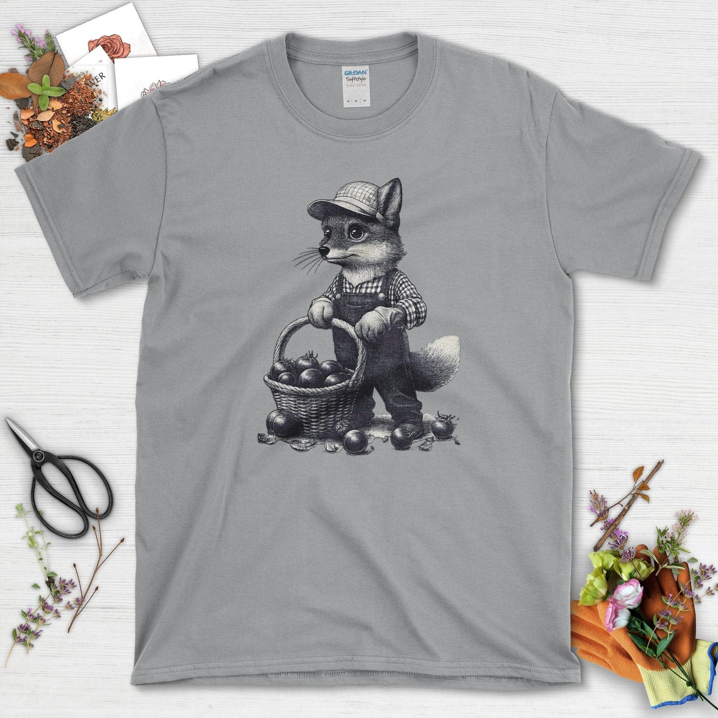 Heirloom Gardening Fox T-Shirt Sport Grey / S T-Shirt