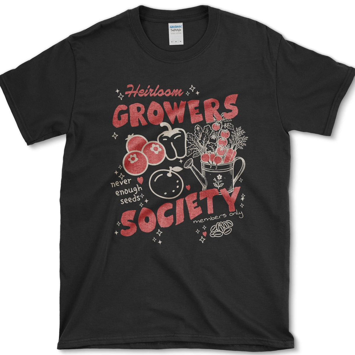 Heirloom Growers Society T-Shirt S / Black Essential Tees