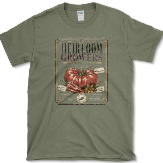 Heirloom Growers Society T-Shirt S / Military Green Essential Tees