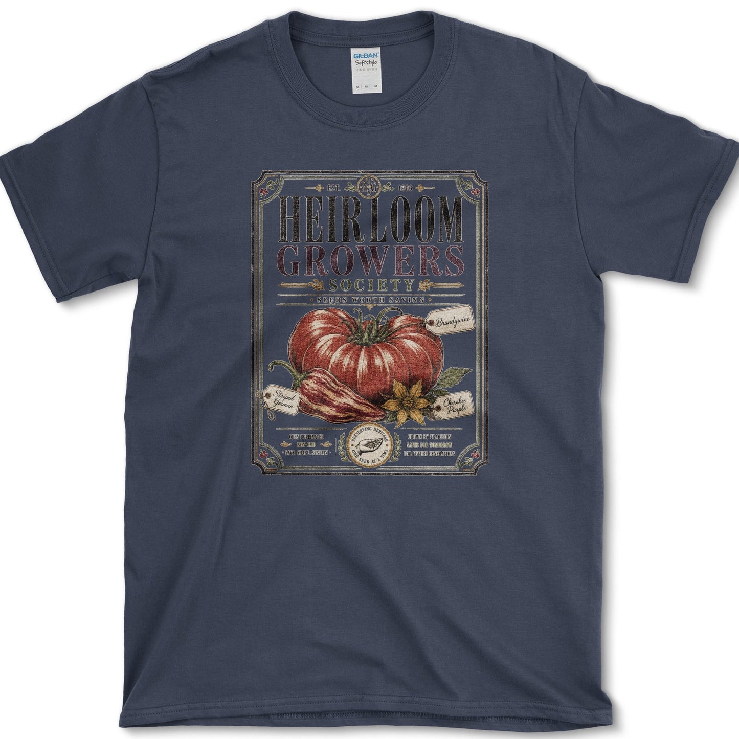 Heirloom Growers Society T-Shirt S / Navy Essential Tees