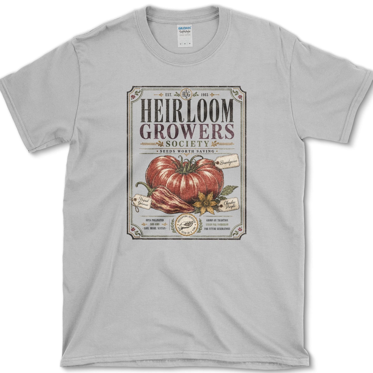 Heirloom Growers Society T-Shirt S / Sport Grey Essential Tees