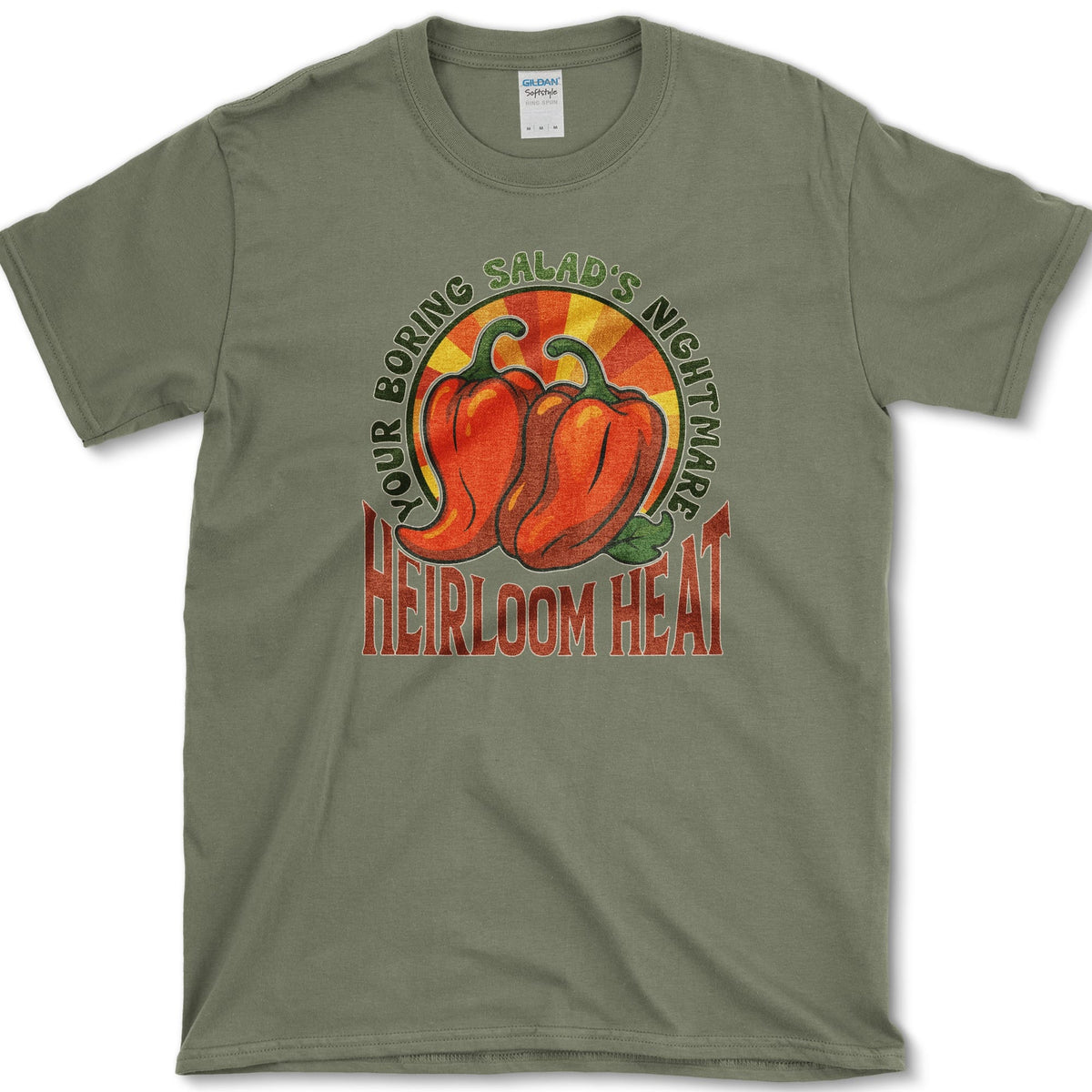 Heirloom Heat Salad's Nightmare T-Shirt Military Green / S Essential Tees