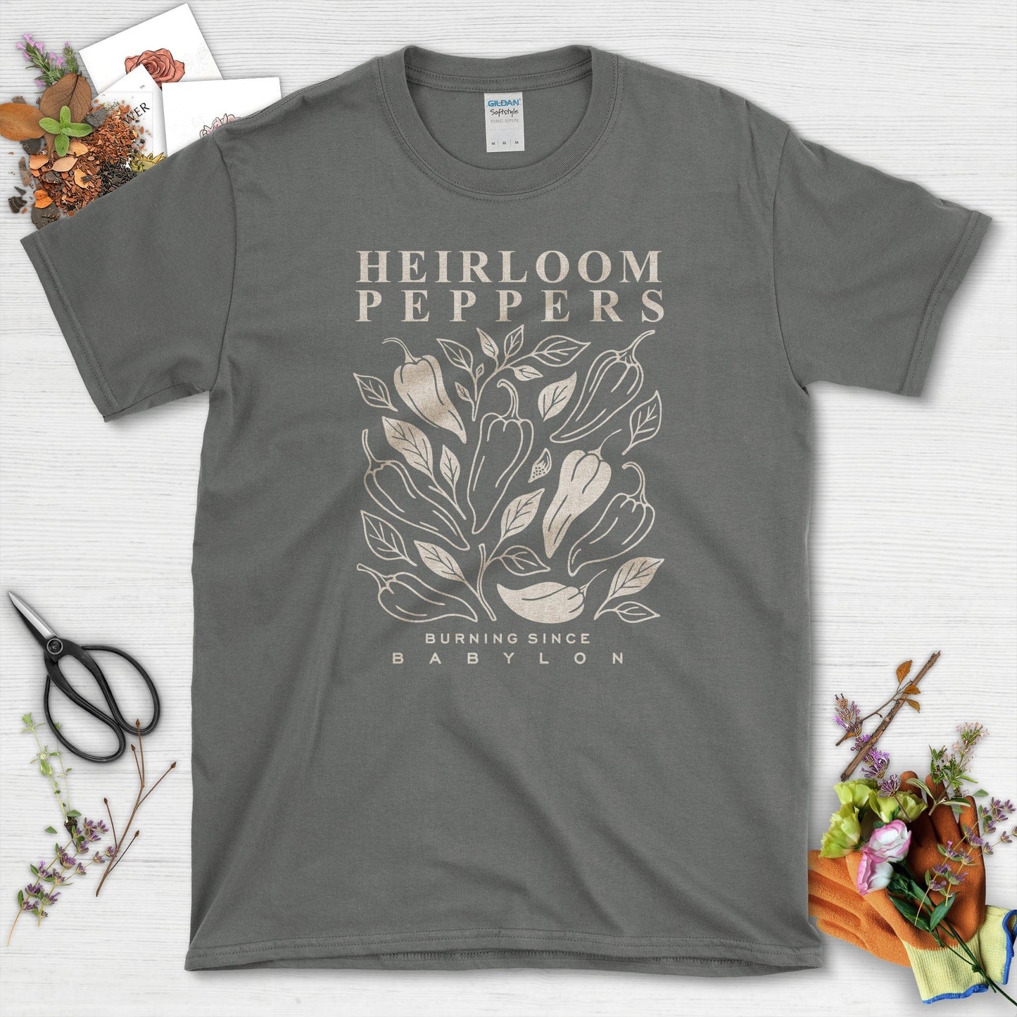Heirloom Peppers Since Babylon T-Shirt Charcoal / M Physical Item