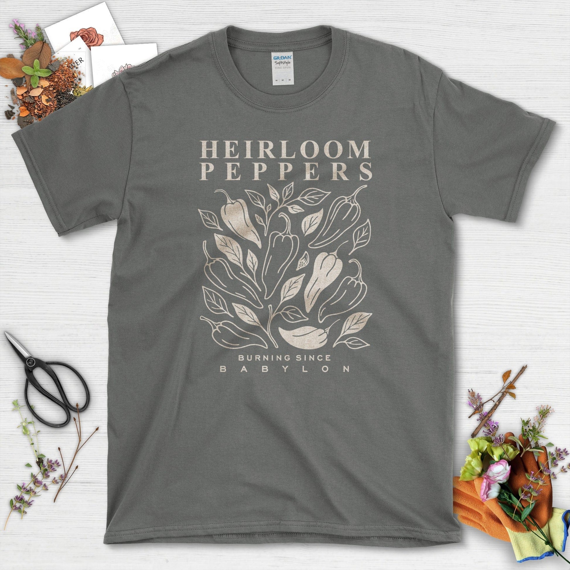 Heirloom Peppers Since Babylon T-Shirt Charcoal / M Physical Item