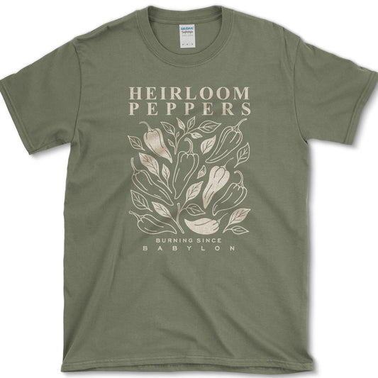 Heirloom Peppers T-Shirt Military Green / S Essential Tees