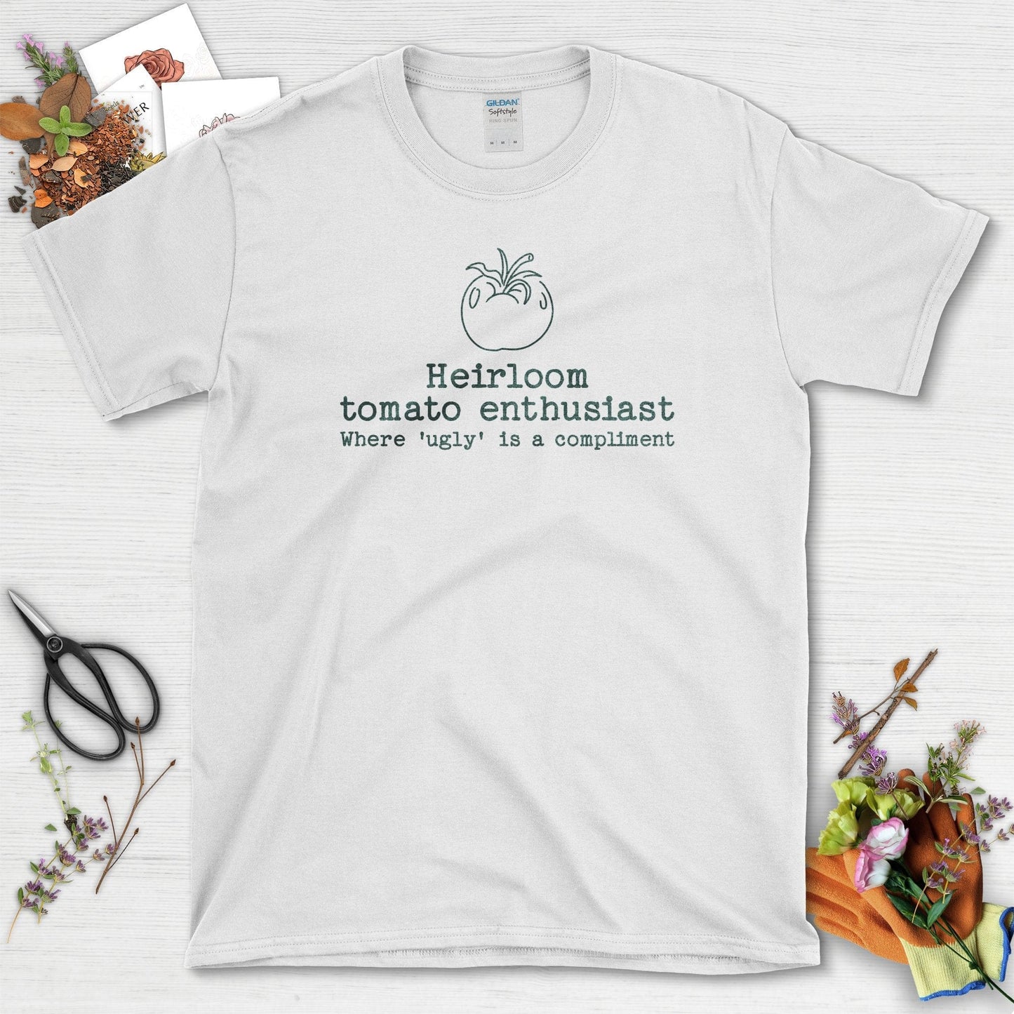 Heirloom Tomato Enthusiast T-Shirt White / S Physical Item