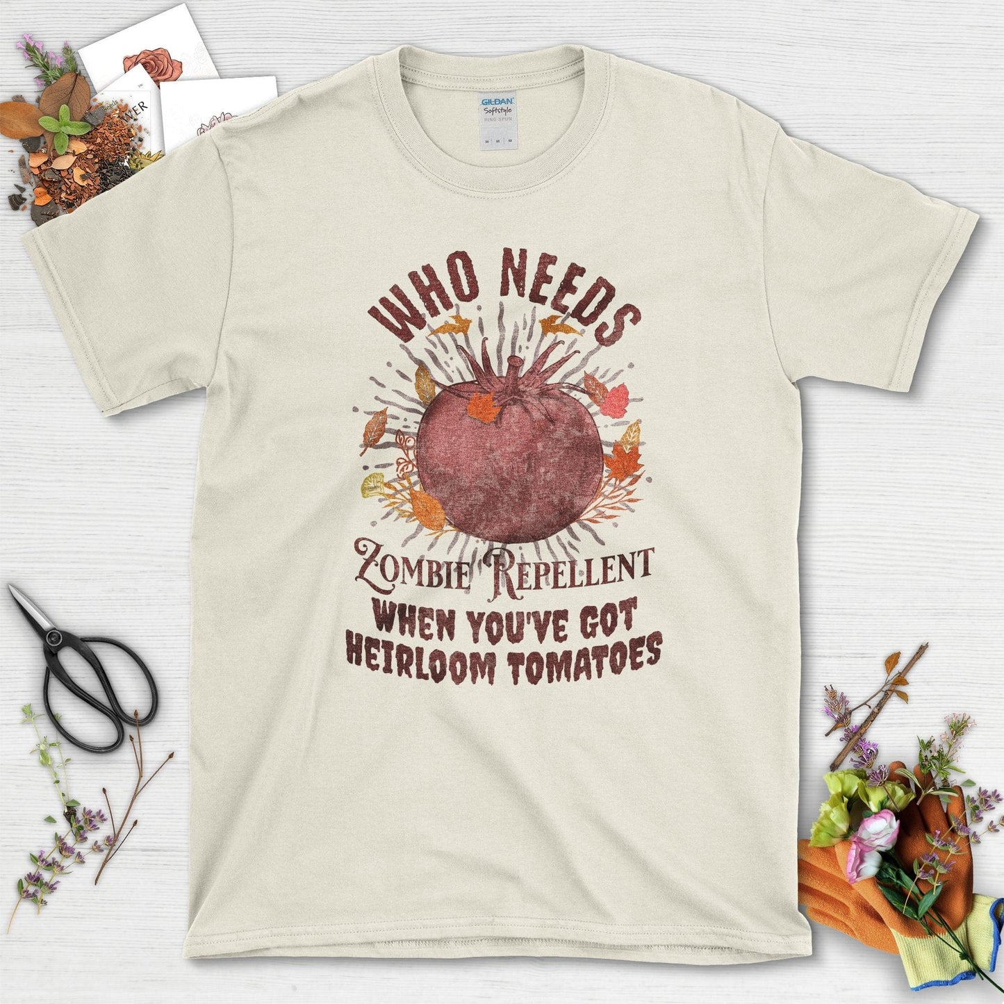 Heirloom Tomato Gardening T-Shirt Natural / S T-Shirt