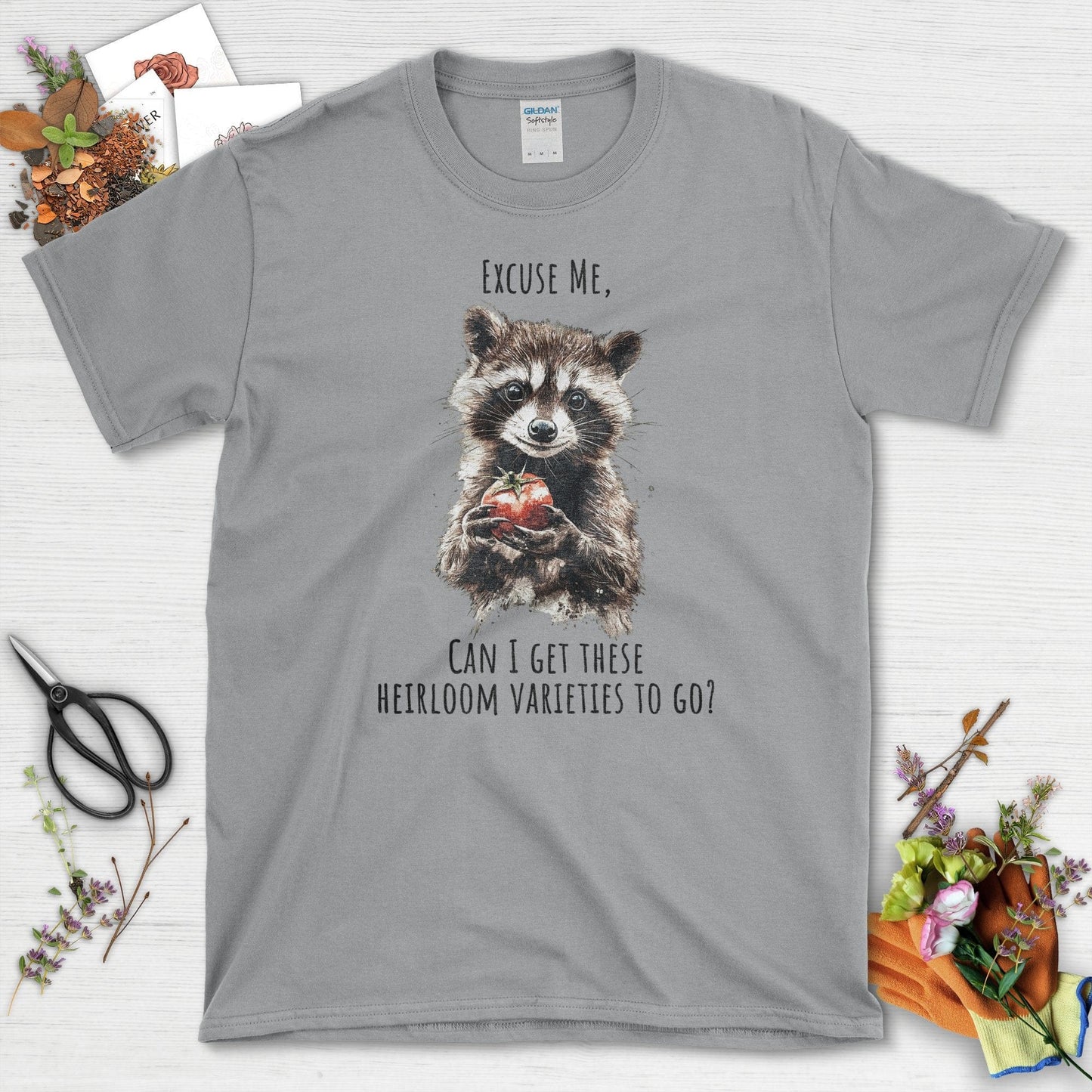 Heirloom Varieties Raccoon T-Shirt Sport Grey / S T-Shirt