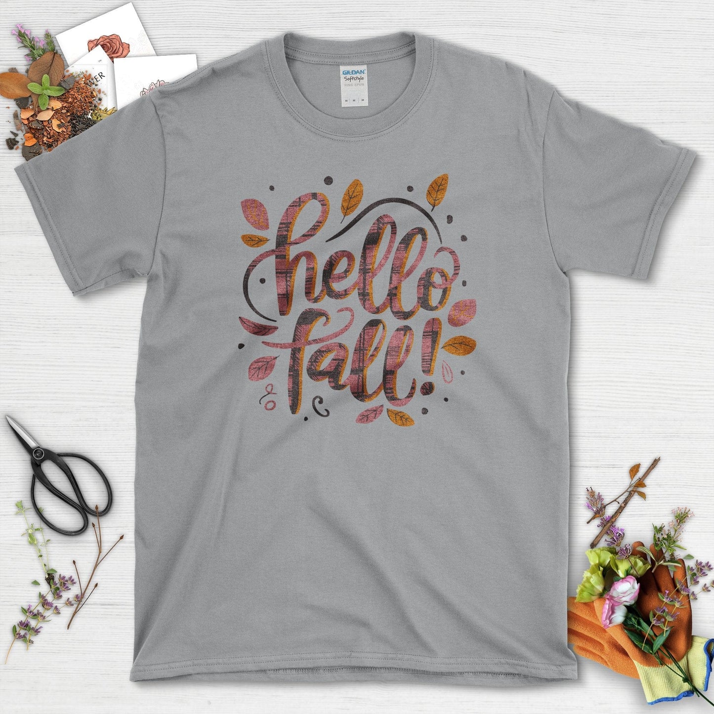 Hello Fall Nature T-Shirt Sport Grey / S / T-Shirts Physical Item