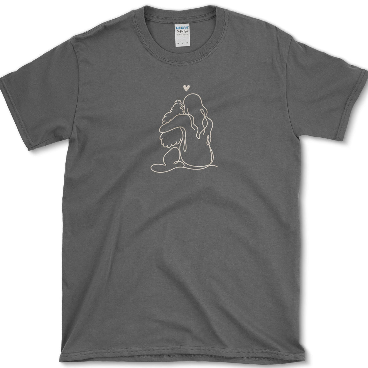 Hen Hug T-Shirt Dark Heather / S Essential Tees