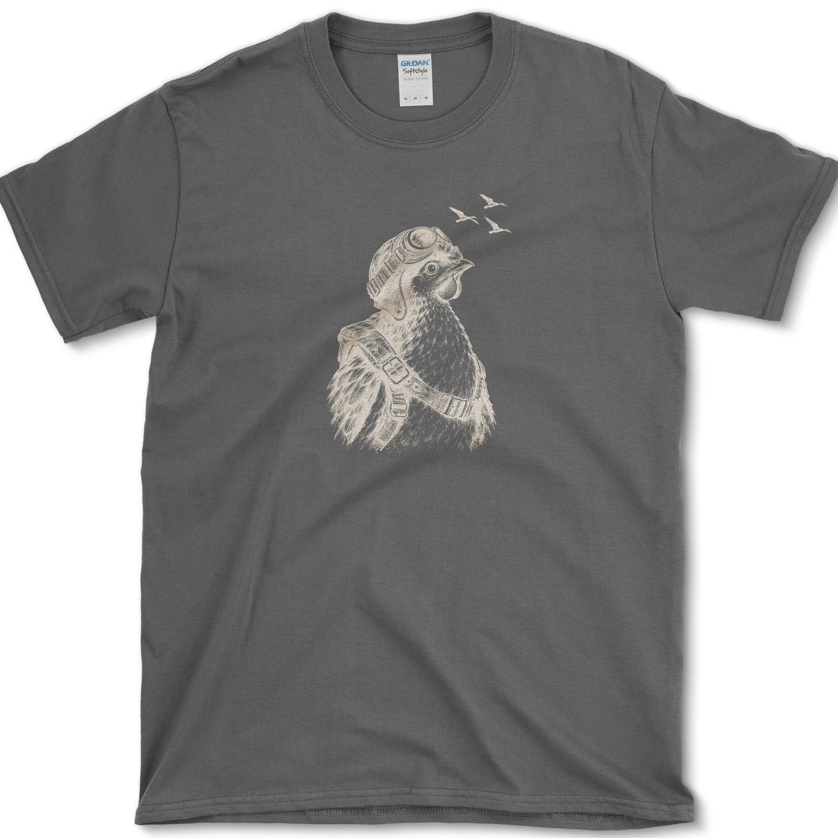 Hen Pilot T-Shirt Dark Heather / S Essential Tees