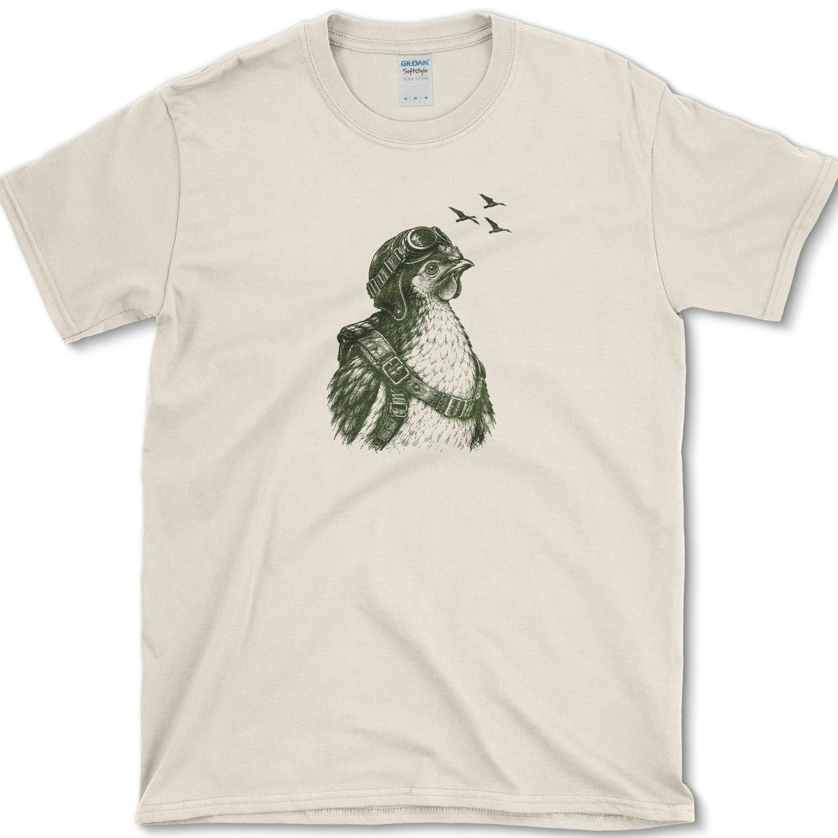 Hen Pilot T-Shirt Natural / S Essential Tees