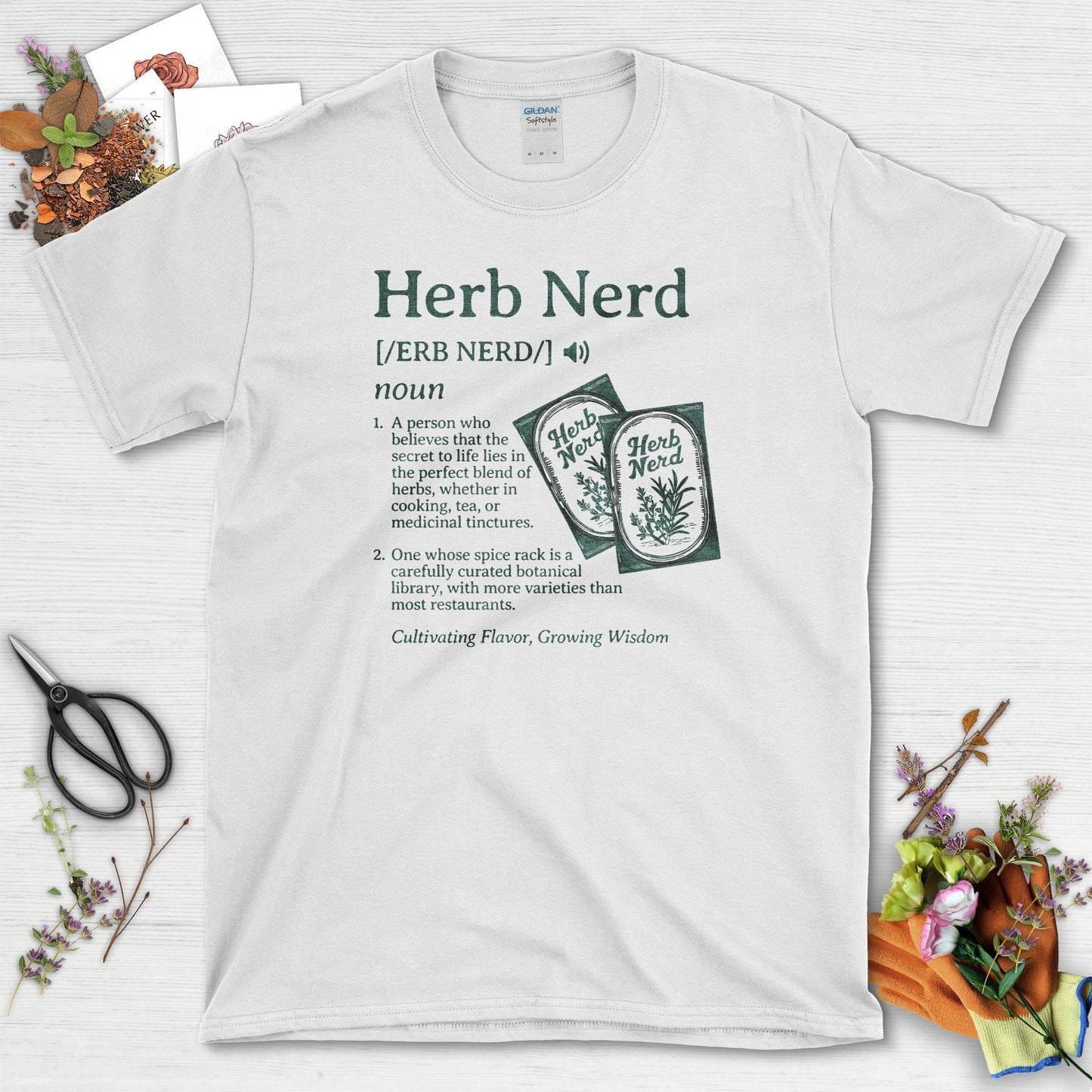 Herb Nerd Definition T-Shirt White / S T-Shirt