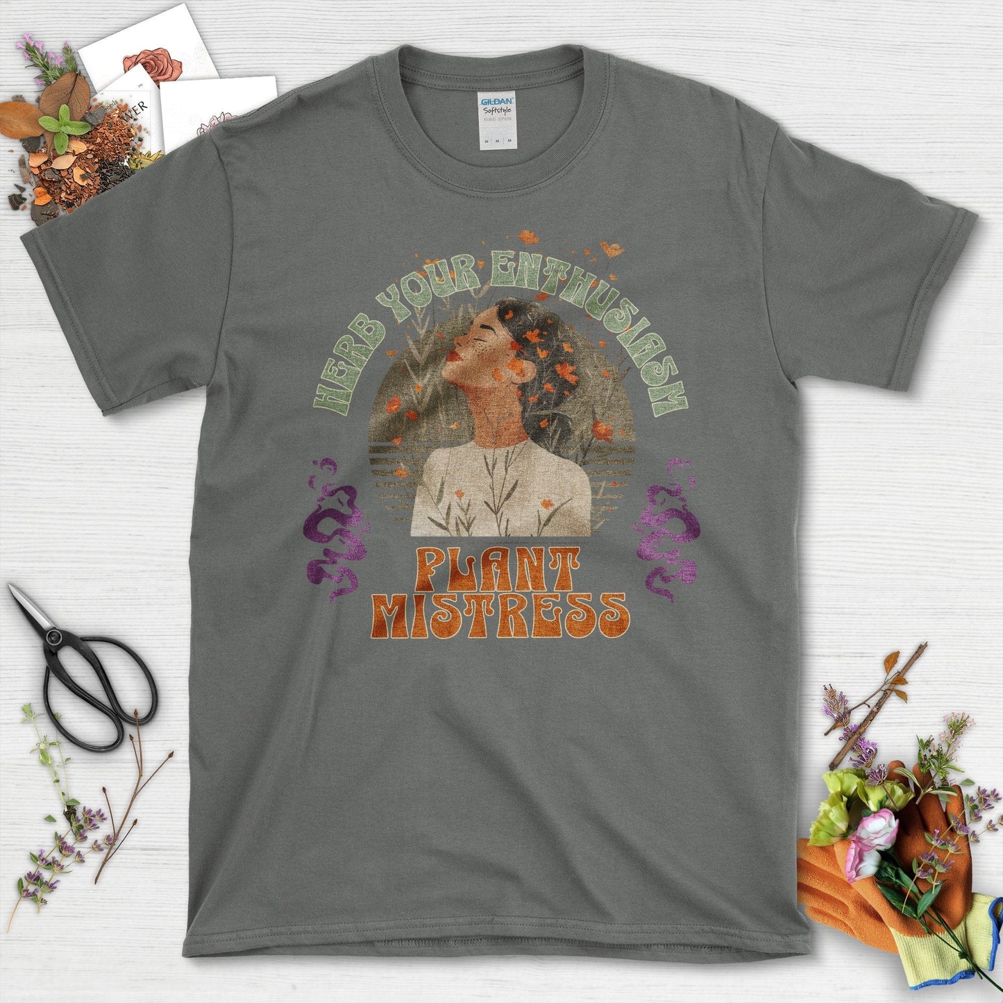 Herb Your Enthusiasm Plant Mistress T-Shirt Charcoal / S T-Shirt