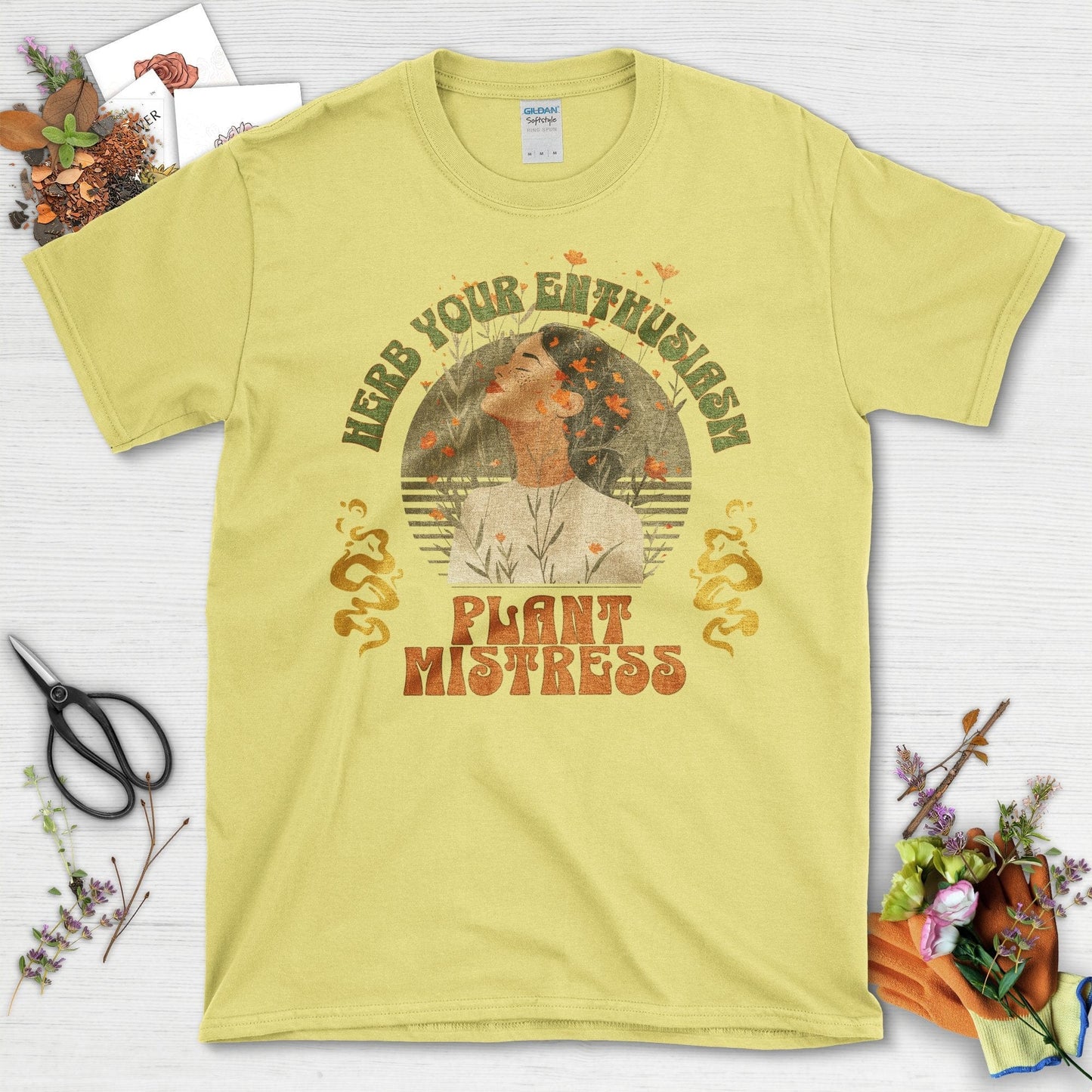 Herb Your Enthusiasm Plant Mistress T-Shirt Cornsilk / S T-Shirt