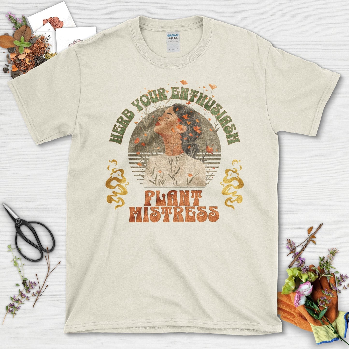 Herb Your Enthusiasm Plant Mistress T-Shirt Natural / S T-Shirt