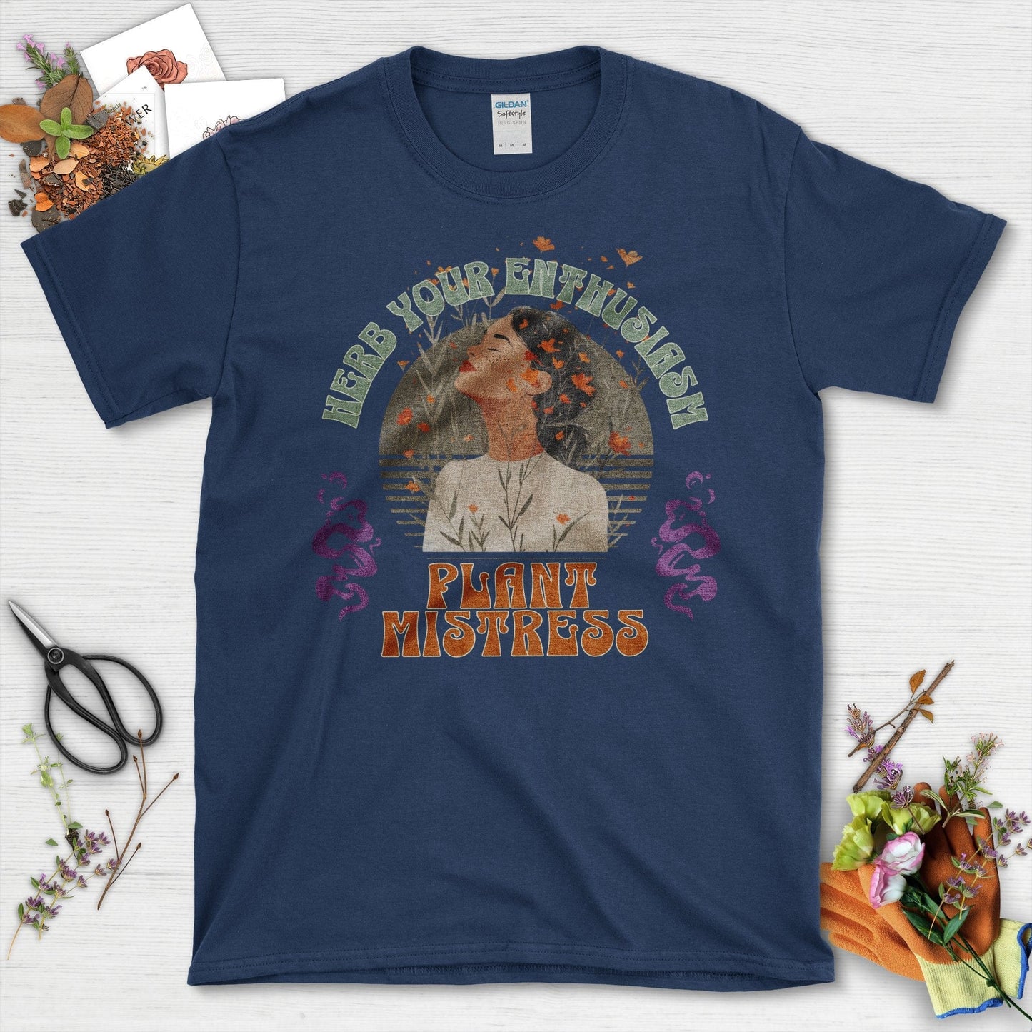 Herb Your Enthusiasm Plant Mistress T-Shirt Navy / S T-Shirt