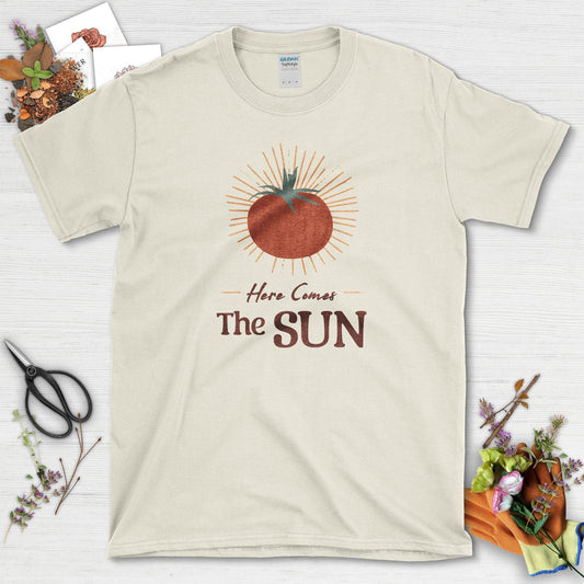 Here Comes The Sun Tomato T-Shirt Natural / S Physical Item