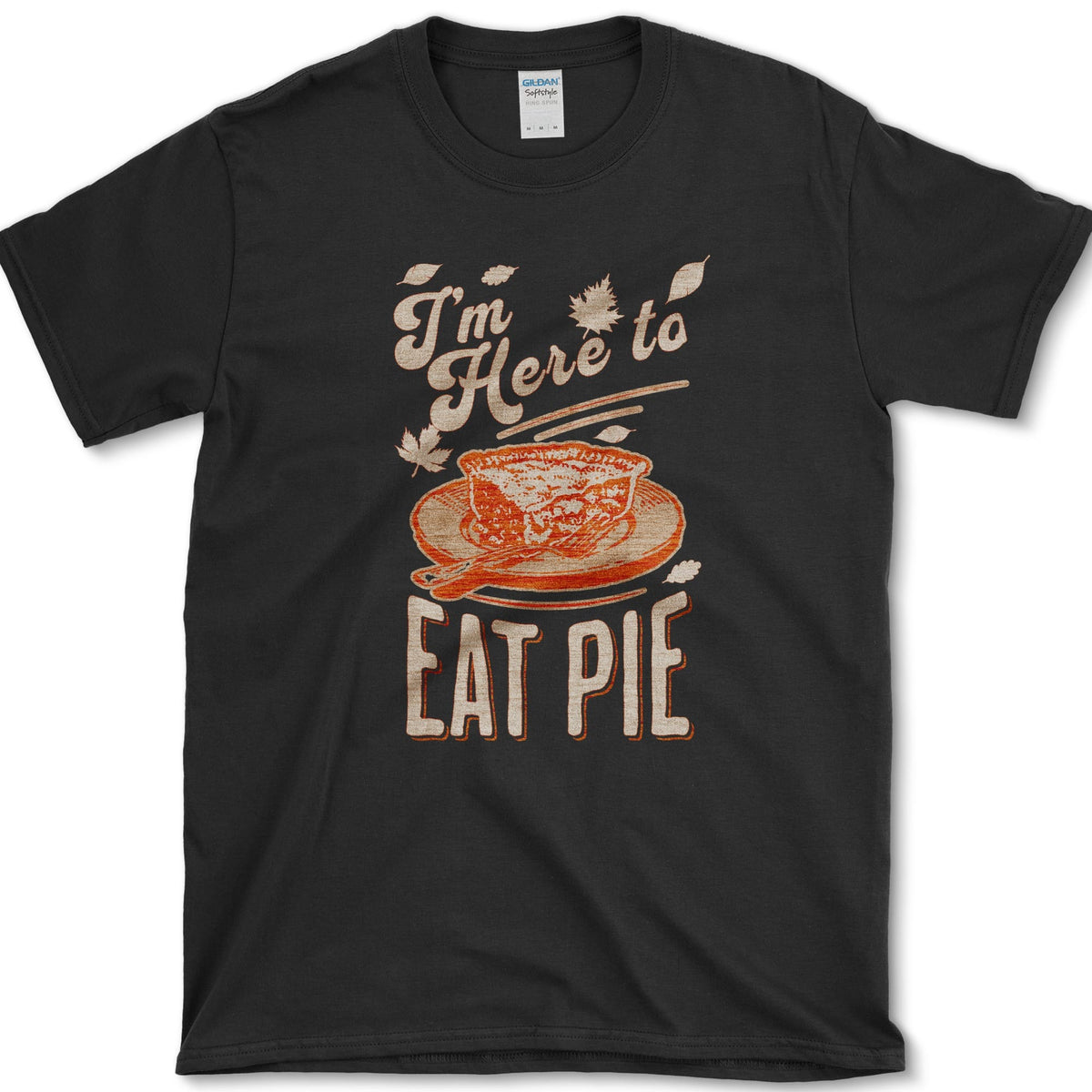 Here To Eat Pie T-Shirt Black / S Essential Tees