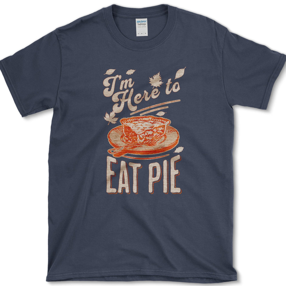 Here To Eat Pie T-Shirt Navy / S Essential Tees