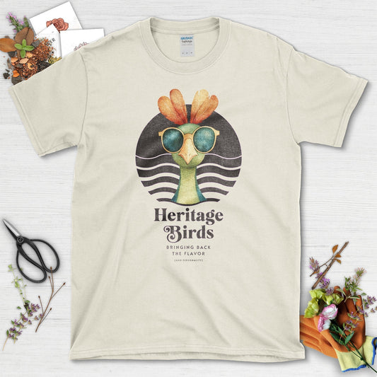 Heritage Birds T-Shirt Natural / S T-Shirt