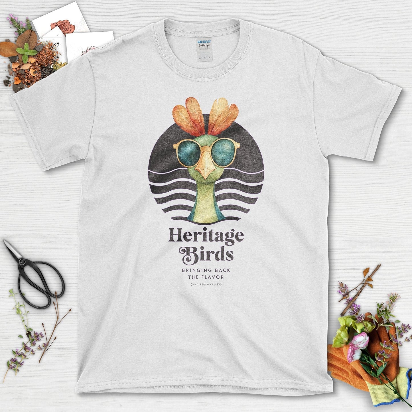 Heritage Birds T-Shirt White / S T-Shirt