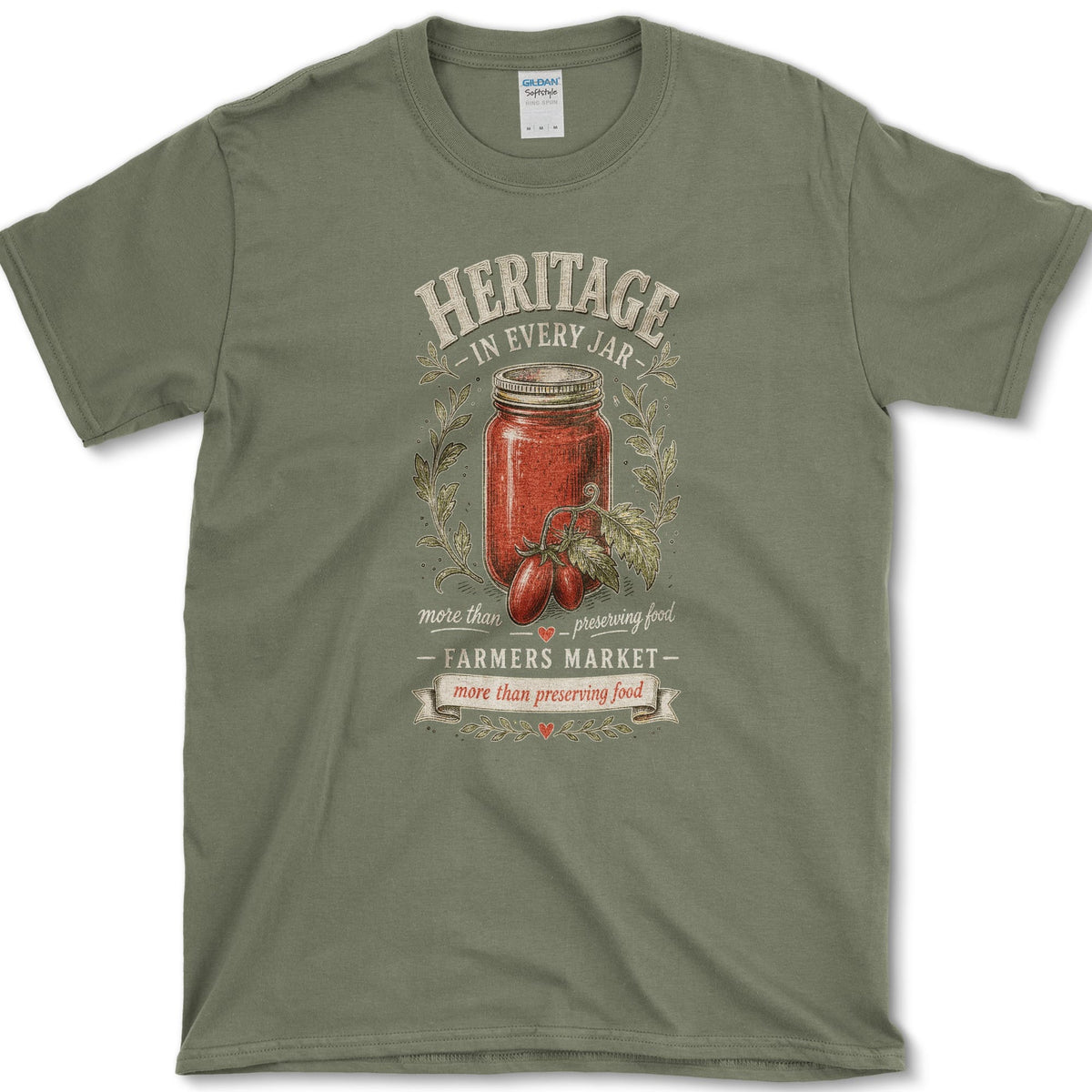 Heritage In Every Jar T-Shirt S / Military Green Essential Tees