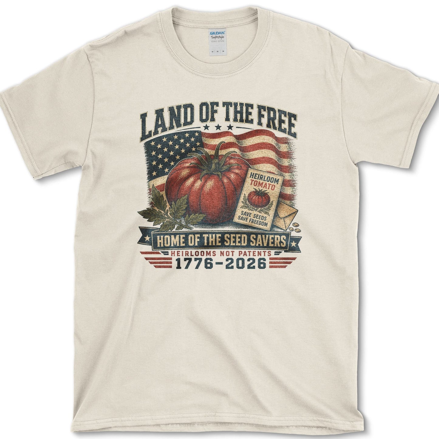 Home Of Seed Savers T-Shirt S / Natural Essential Tees